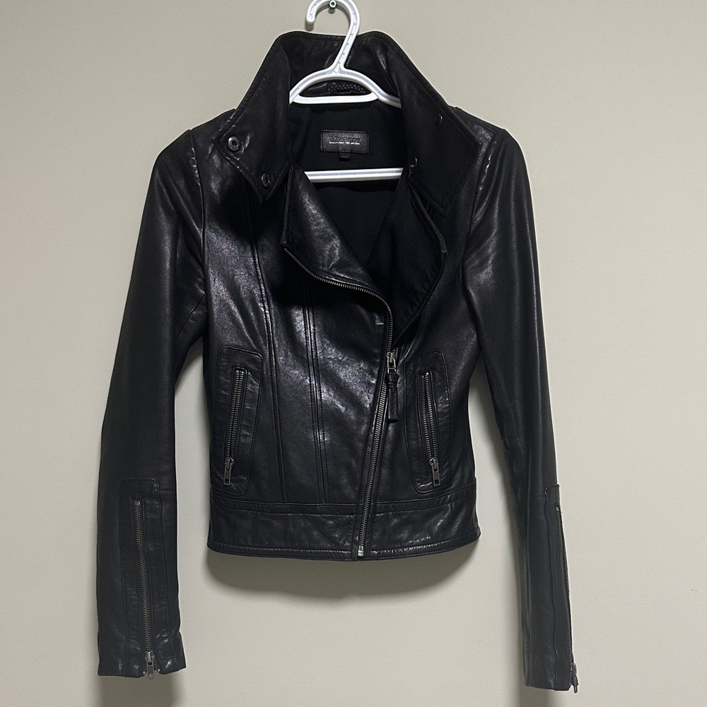 Mackage/ Aritzia Black Leather Jacket